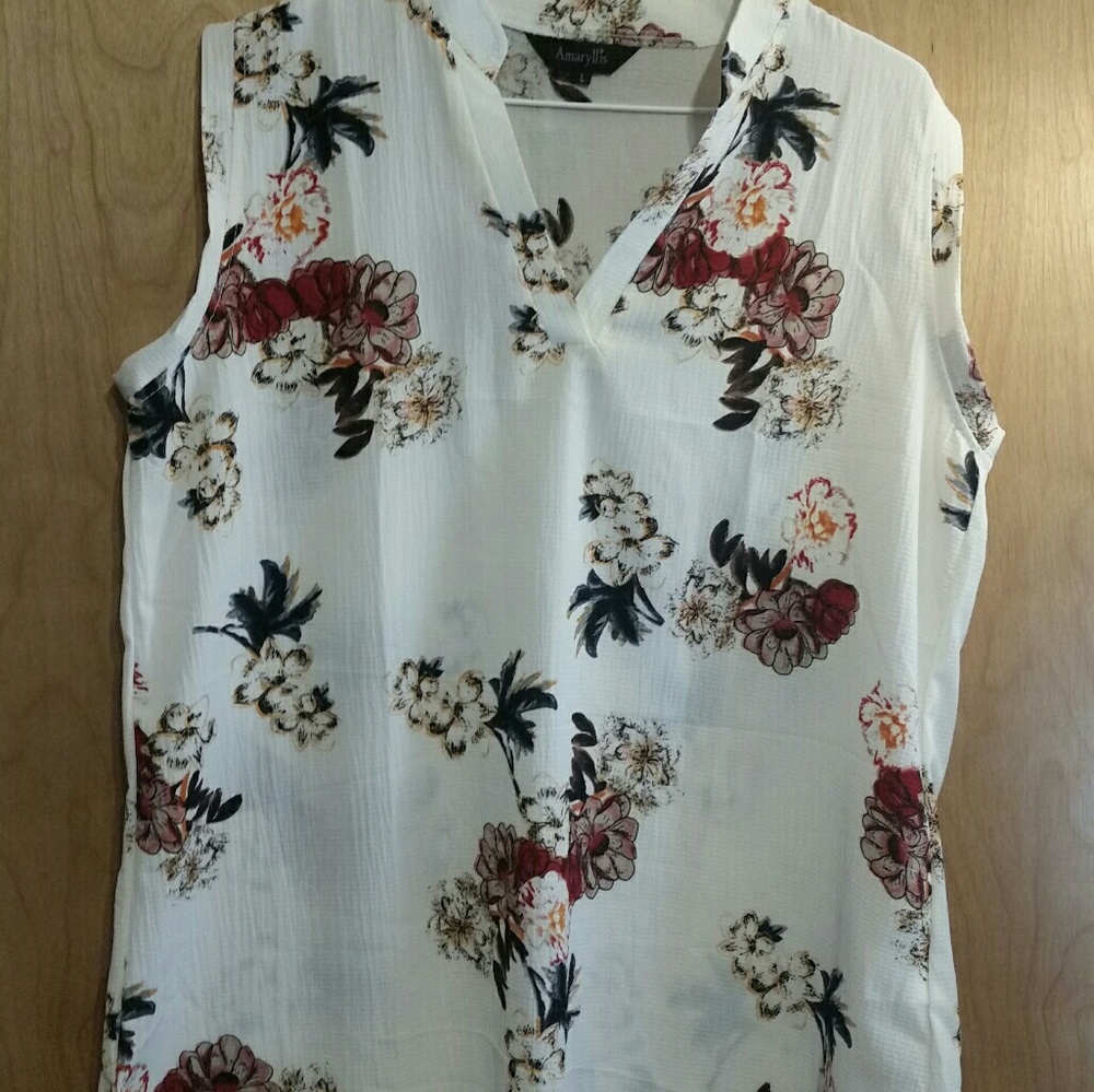 Sleeveless blouse size large